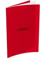 Photo Cahier Séyès / Grands carreaux rouge - Polypro - 96 pages - 240 x 320 mm CONQUERANT :