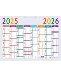 Calendrier mural 2025/2026 16 MOIS - 550 x 405 mm EXACOMPTA