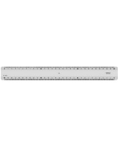Règle plate en plastique - 2 Biseaux - 400 mm MINERVA